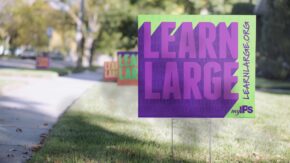Learn large yard signs