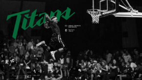 an image of a boy jumping for a dunk with tech branding