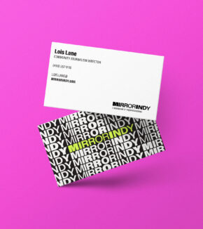 mirror indy business card