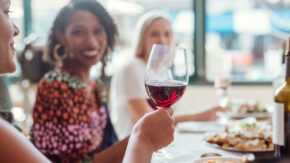 people enjoying oliver wine