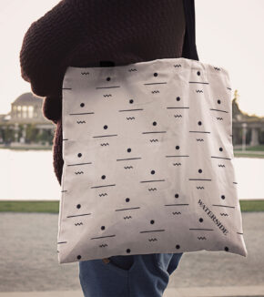 waterside branded tote bag