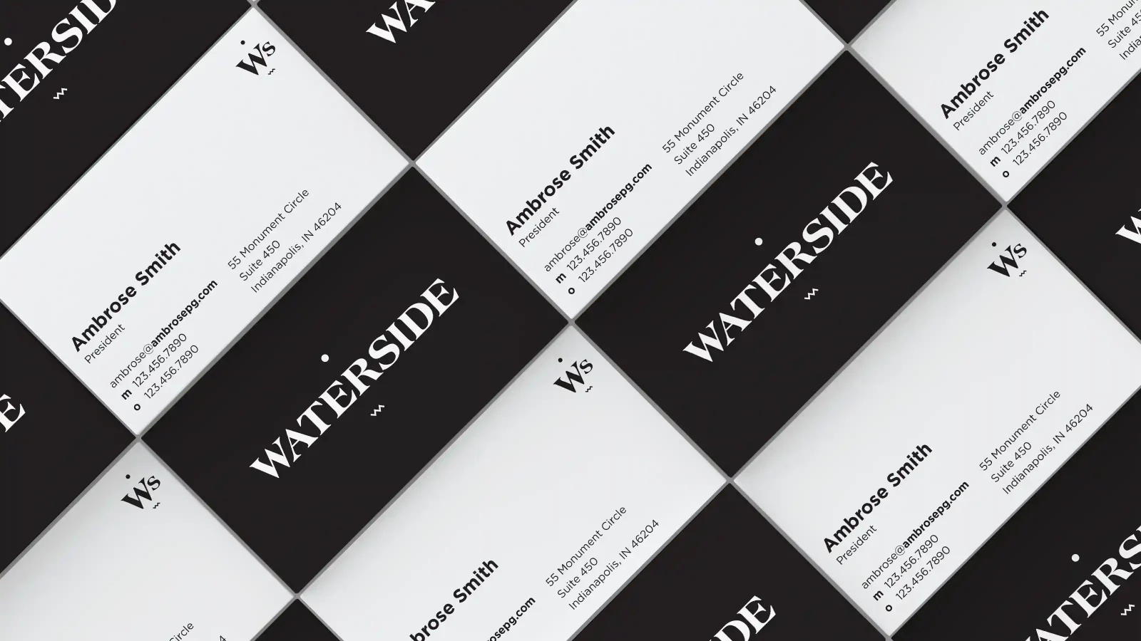 waterside business cards