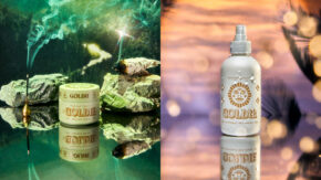photos of goldie products, hair spray and matte hair cream