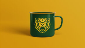 mug with crispus attucks tiger on it