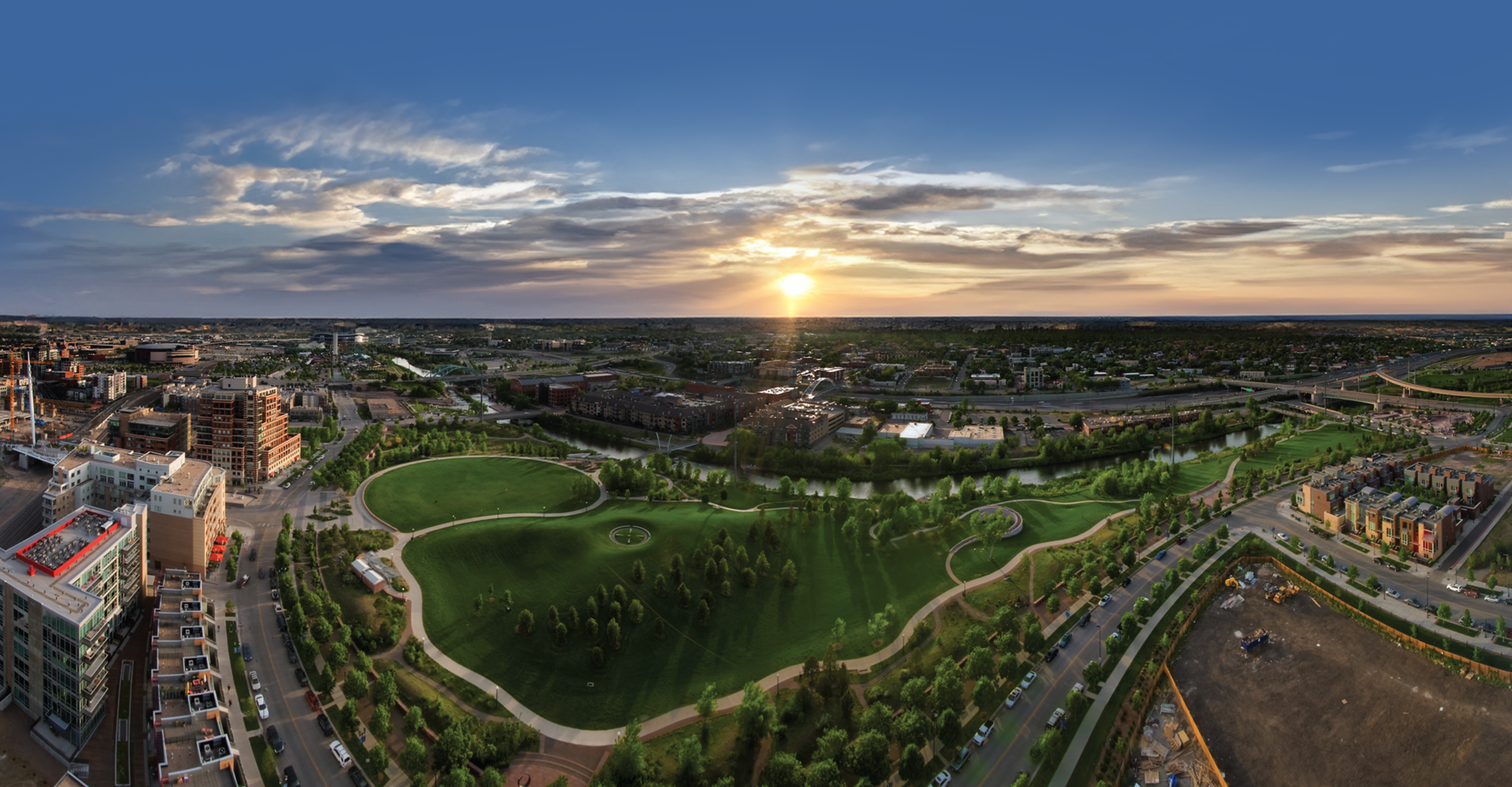 Bird's-eye view of a landscape in Denver