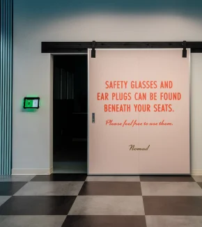 Branded Door Inside Nomad Coworking Studio