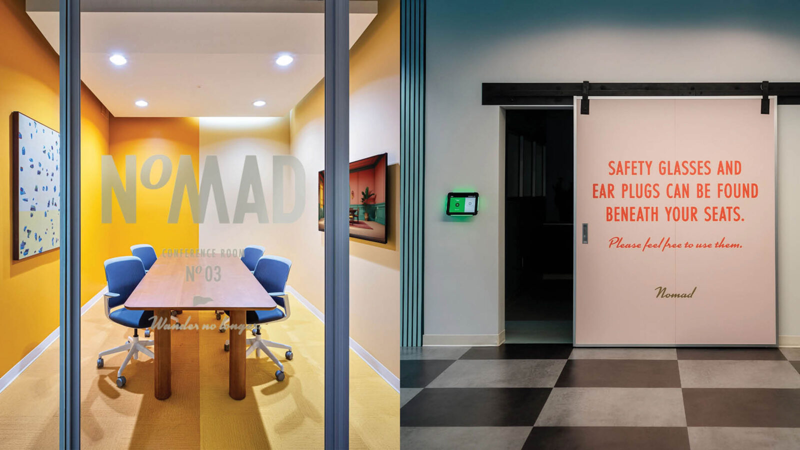 nomad door signage