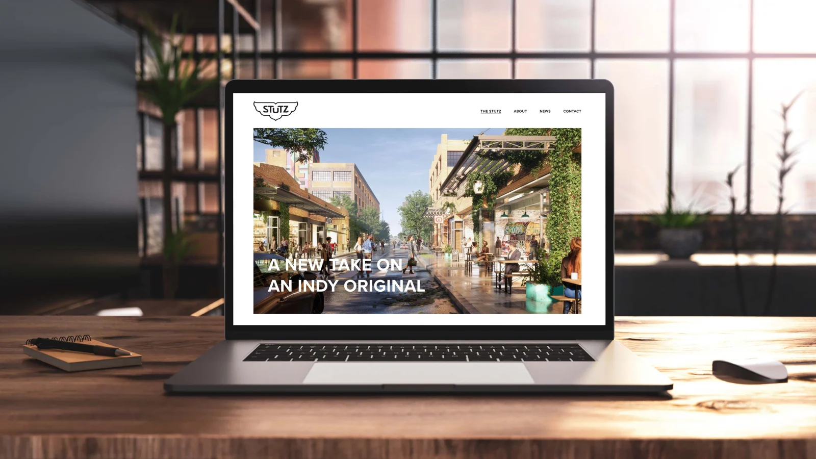 the-stutz-someraroad website on a laptop