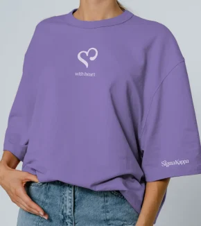 a t-shirt with the sigma kappa glyph on the chest and the logo on the sleeve