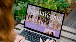 the sigma kappa website displayed on a laptop